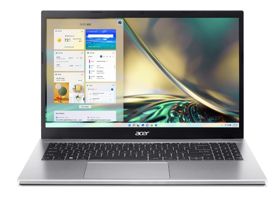 Portatil Acer A315-59-39GN Intel® Core™ i3-1215U 15.6 FHD Acer ComfyView LED LCD 8GB DDR4(1*8)/512SSD Linux (ESHELL) Color Silver