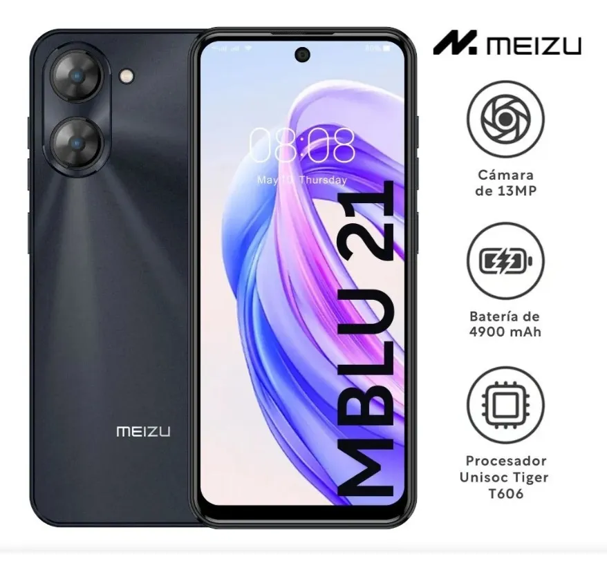 Celular Meizu Mblu 21 6GB+128GB Titán Negro