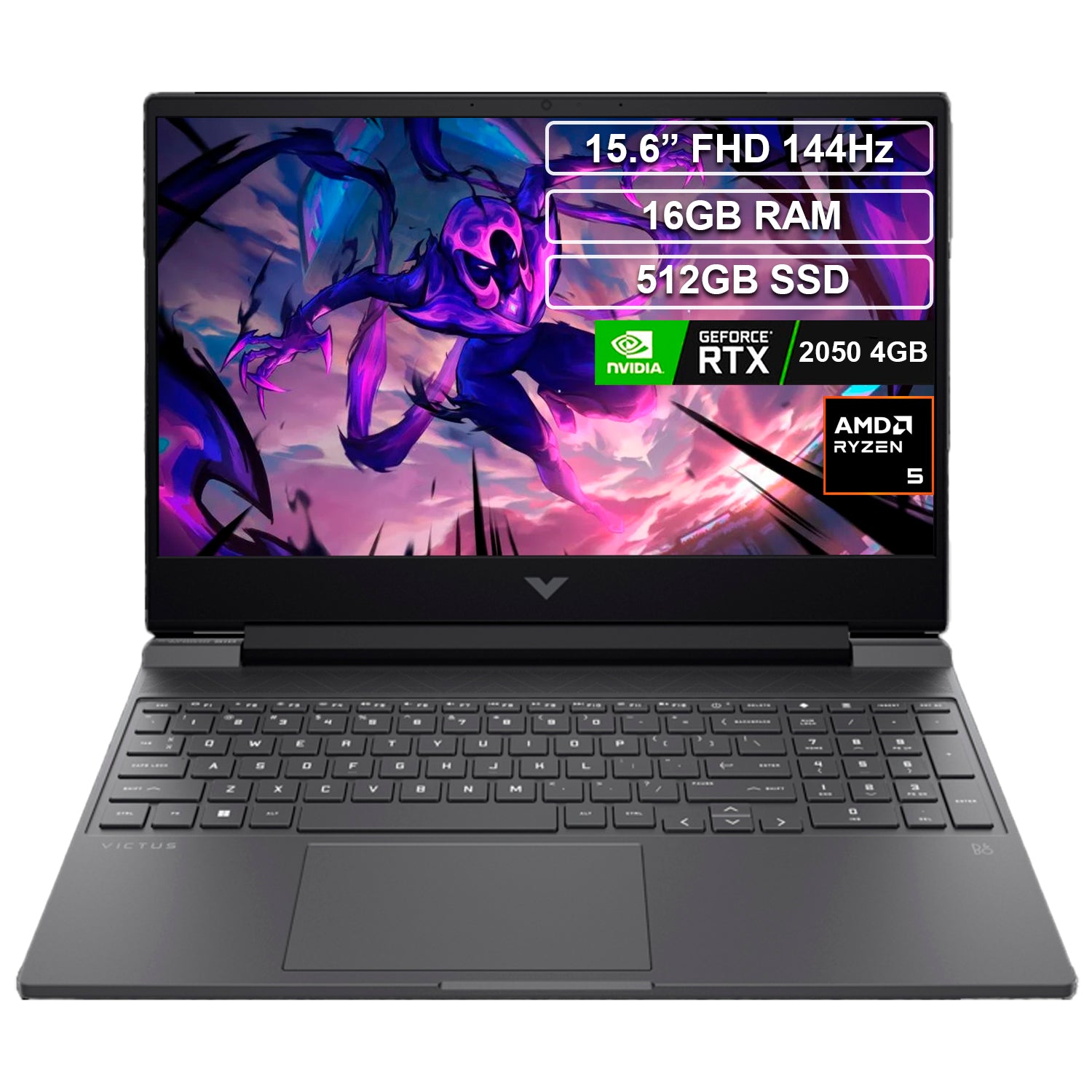 Portatil Hp Victus 15-fb2025la R5 8645HS | 16GB | 512GB ssd| 15.6 FHD | nits 144Hz | RTX 2050 | Mica Silver| FREEDOS
