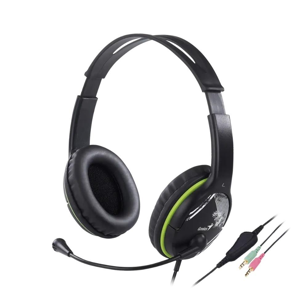 31710031400.jpg DIADEMA GENIUS HS-400A GREEN JACK CABLE - Imagen 1