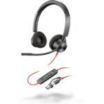 Poly Blackwire 3320 Stereo Microsoft Teams Certified USB-C Headset +USB-C/A Adapter