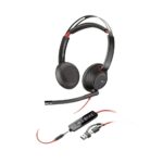 Poly Blackwire 5220 Stereo USB-C Headset +3.5mm Plug +USB-C/A Adapter