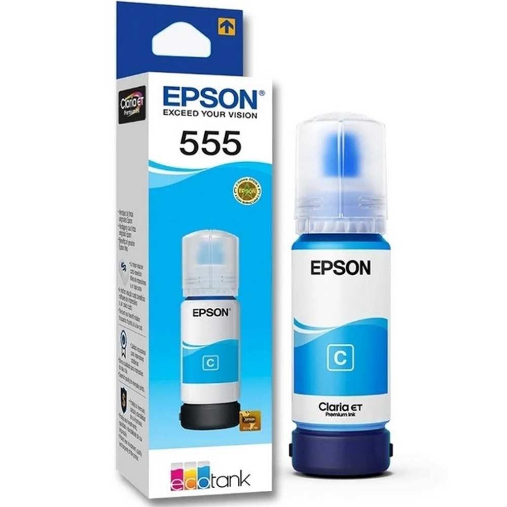 C13T06Y22A.jpg Botella de Tinta EPSON T555220 AL L8180 70 ml COLOR Cyan - Imagen 1