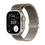Apple Watch Ultra 3 GPS + Cellular 49mm Natural Titanium Case with Natural Titanium Milanese Loop - Medium