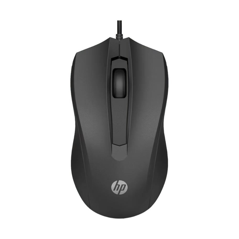6VY96AAABM.jpg Mouse Alámbrico HP 100 Color Negro - Imagen 1